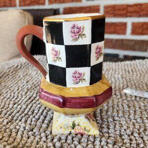 Vintage Pedestal Mug Torquay Frank Mustard by MacKenzie-Childs